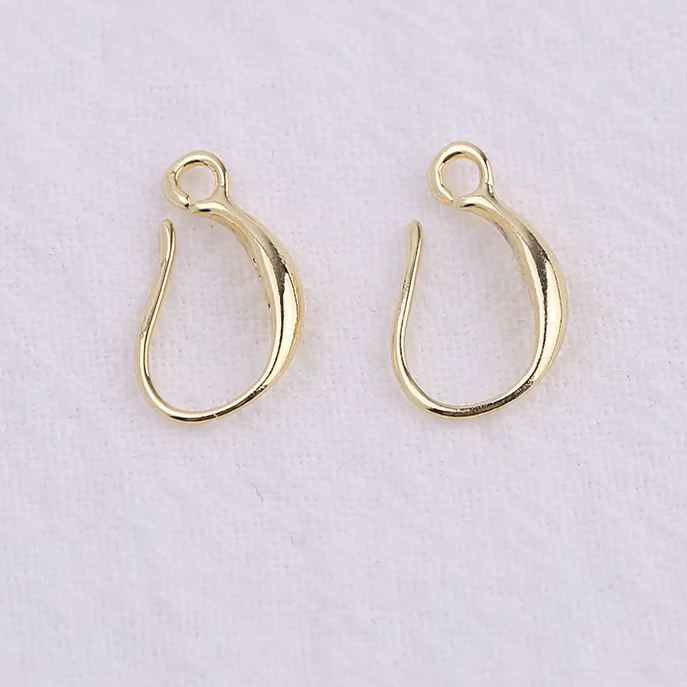 Waterdrop Shaped Earring Hooks Earrings Making Accessory 5 Pairs