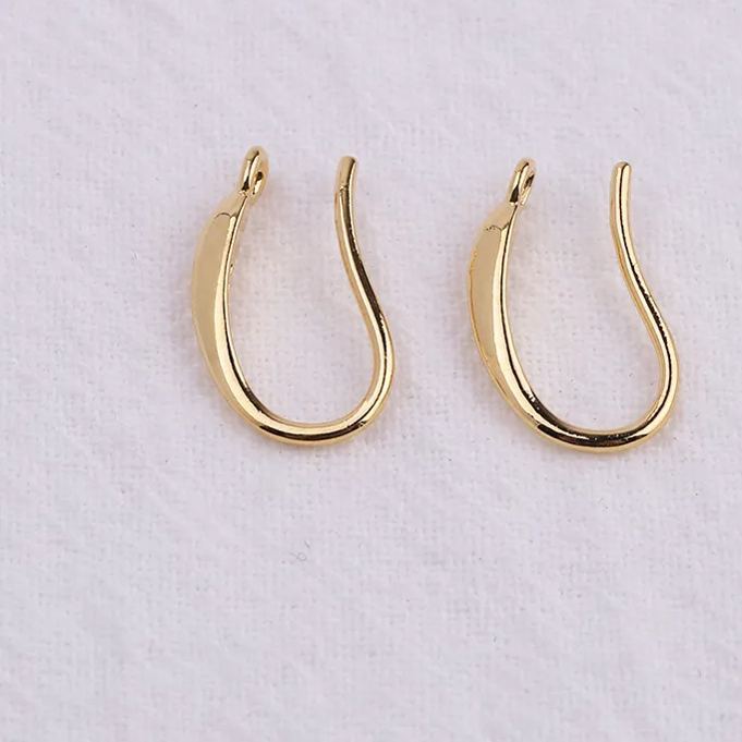 Waterdrop Shaped Earring Hooks Earrings Making Accessory 5 Pairs