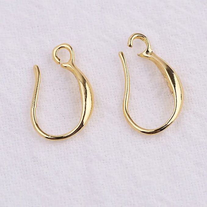 Waterdrop Shaped Earring Hooks Earrings Making Accessory 5 Pairs