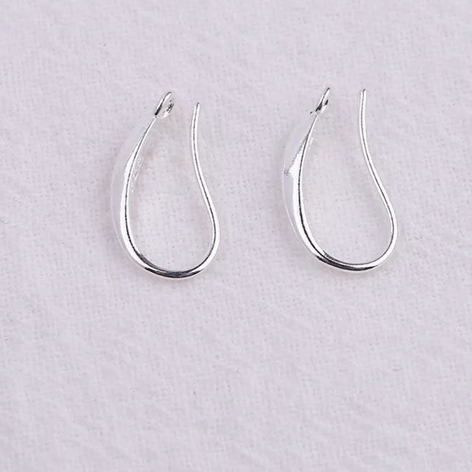Waterdrop Shaped Earring Hooks Earrings Making Accessory 5 Pairs