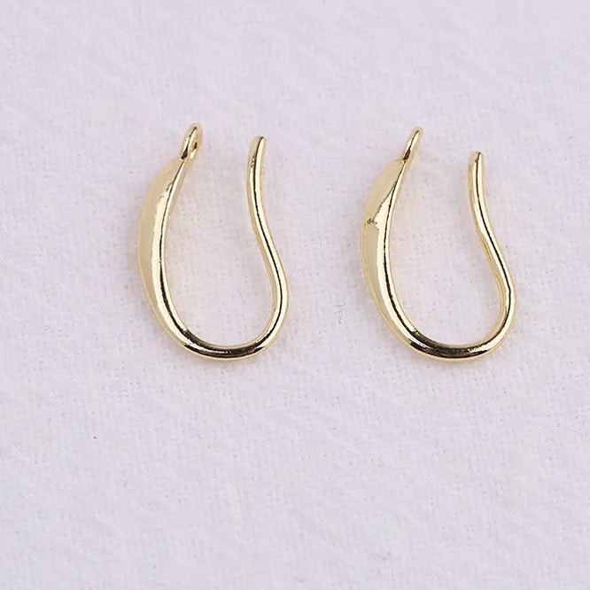 Waterdrop Shaped Earring Hooks Earrings Making Accessory 5 Pairs