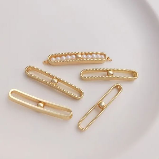 34*6mm Long Bend Frame Accessory for Bracelet Making