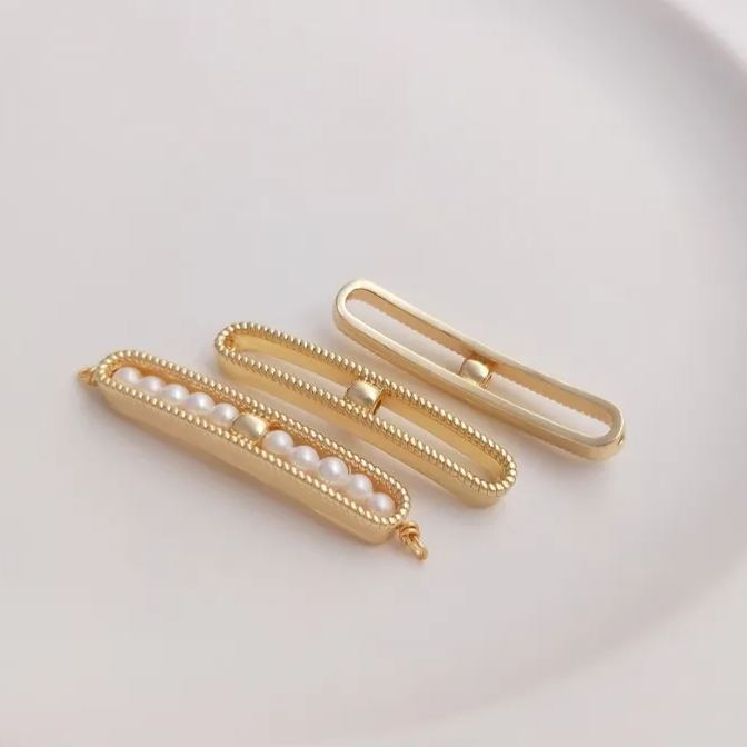 34*6mm Long Bend Frame Accessory for Bracelet Making