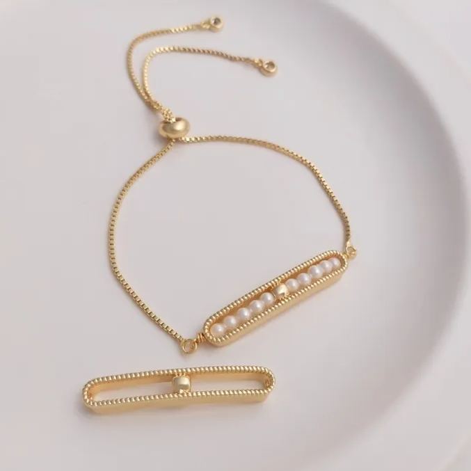 34*6mm Long Bend Frame Accessory for Bracelet Making