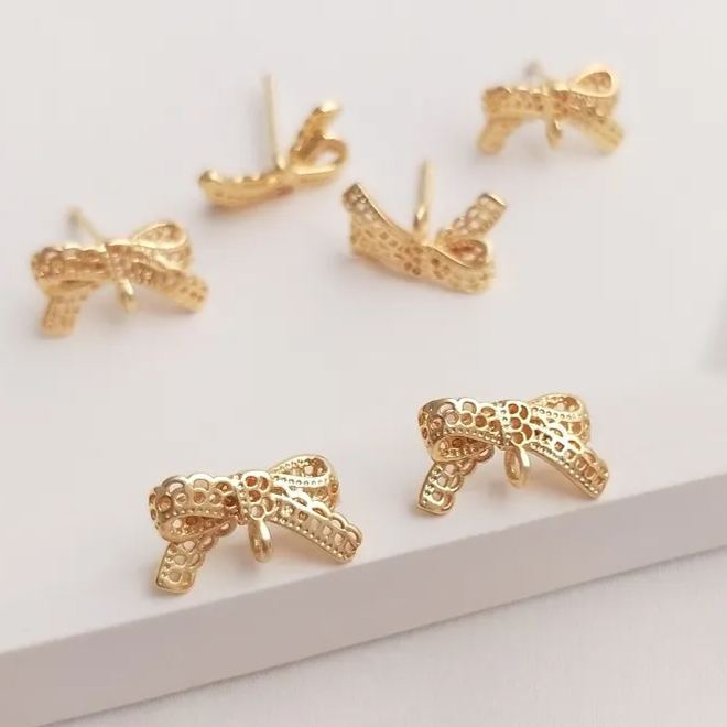 Ornamented Earrings Posts Accessory for Earrings Making