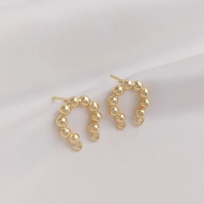 Ornamented Earrings Posts Accessory for Earrings Making