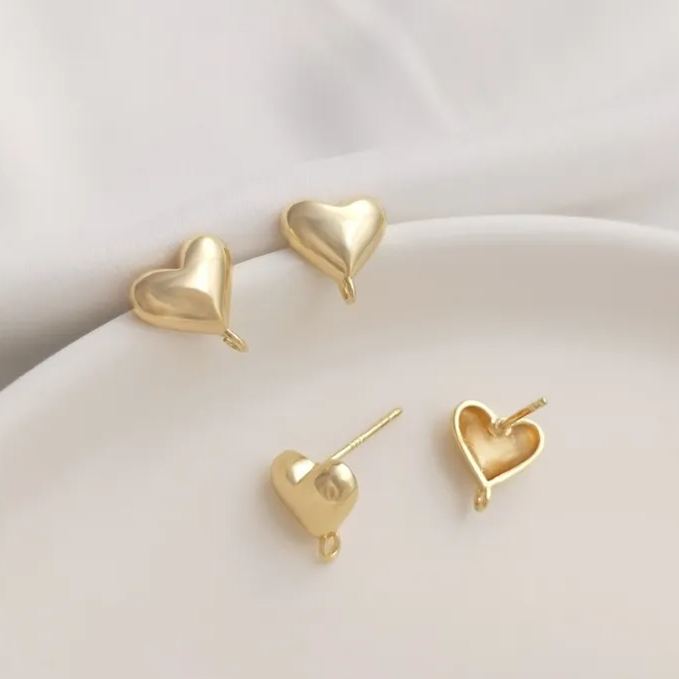 Ornamented Earrings Posts Accessory for Earrings Making