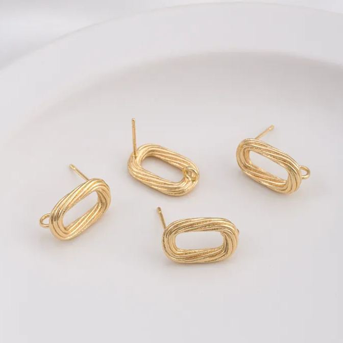 Ornamented Earrings Posts Accessory for Earrings Making