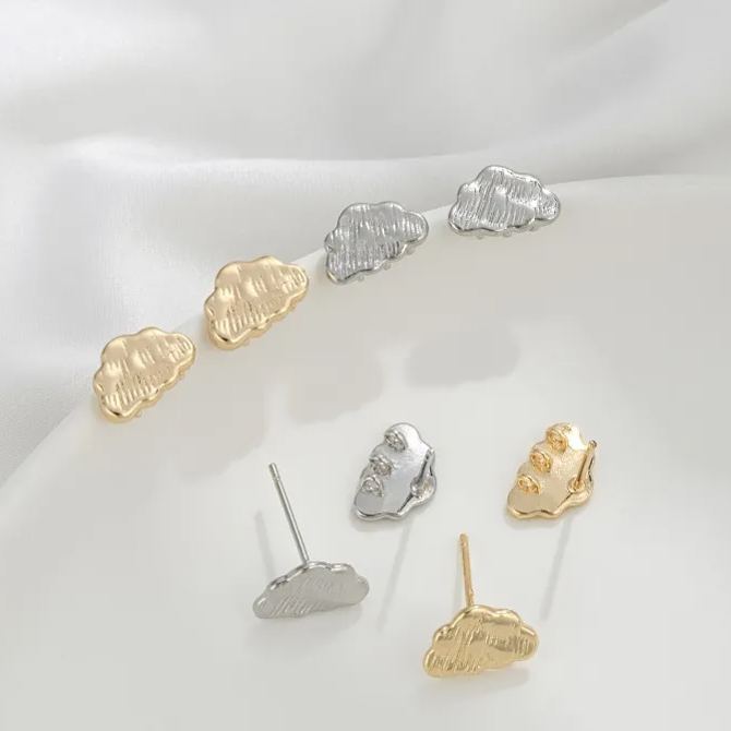 Ornamented Earrings Posts Accessory for Earrings Making