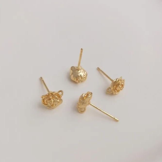 Ornamented Earrings Posts Accessory for Earrings Making