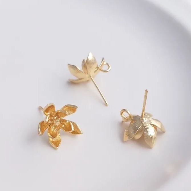 Ornamented Earrings Posts Accessory for Earrings Making