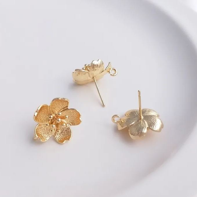 Ornamented Earrings Posts Accessory for Earrings Making