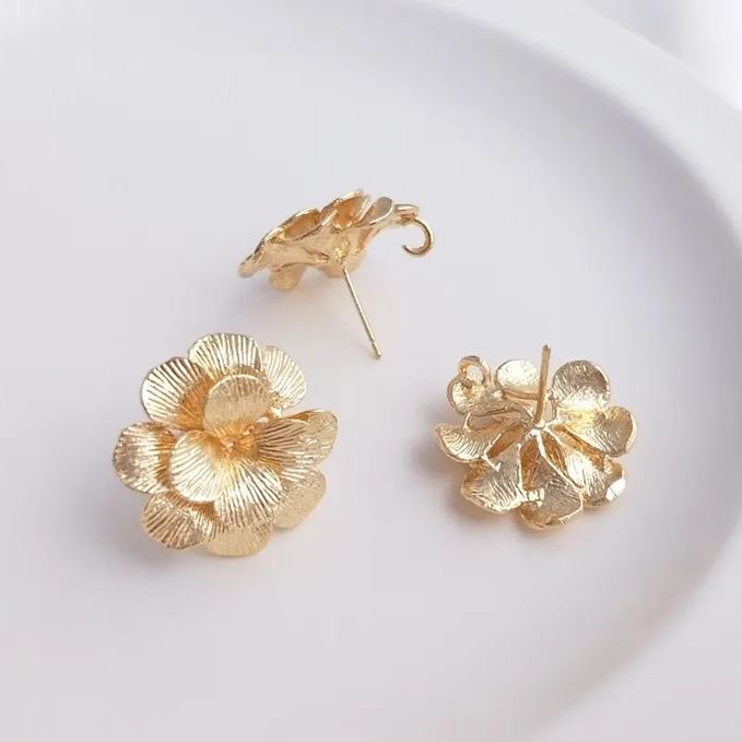 Ornamented Earrings Posts Accessory for Earrings Making