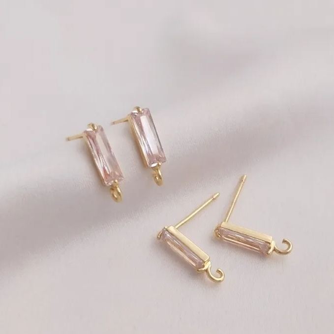Ornamented Earrings Posts Accessory for Earrings Making