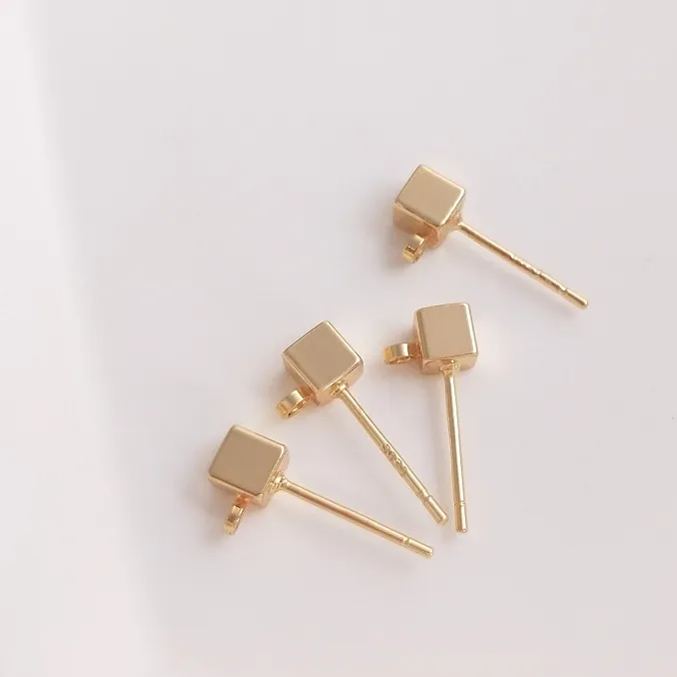 Ornamented Earrings Posts Accessory for Earrings Making