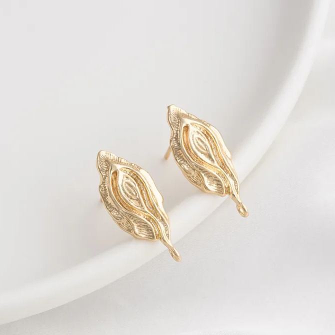 Ornamented Earrings Posts Accessory for Earrings Making