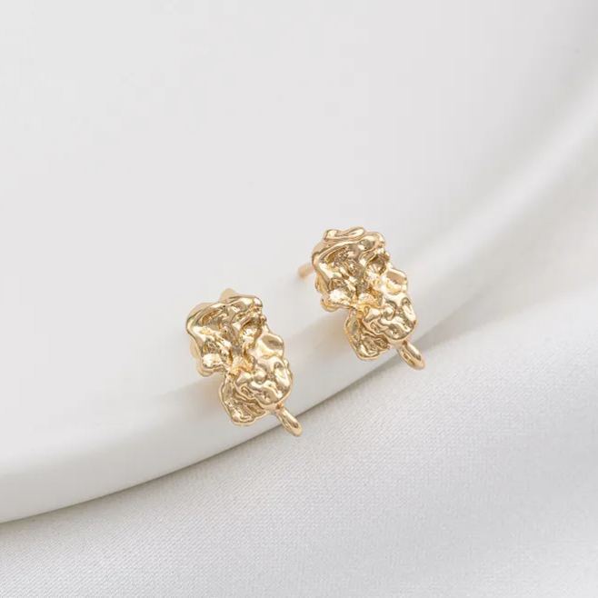 Ornamented Earrings Posts Accessory for Earrings Making