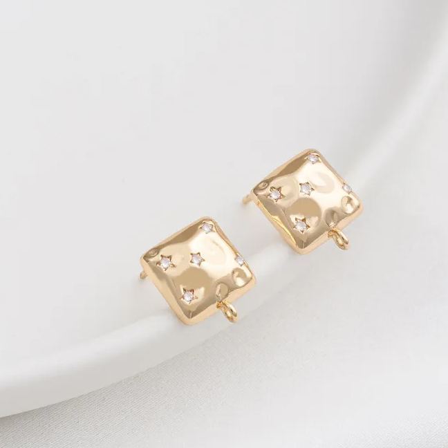 Ornamented Earrings Posts Accessory for Earrings Making