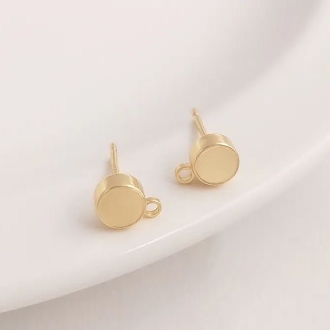Ornamented Earrings Posts Accessory for Earrings Making