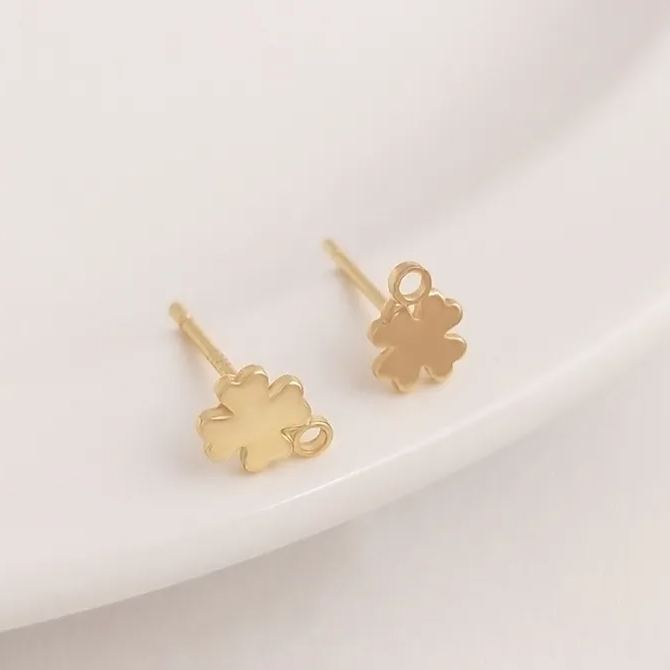 Ornamented Earrings Posts Accessory for Earrings Making