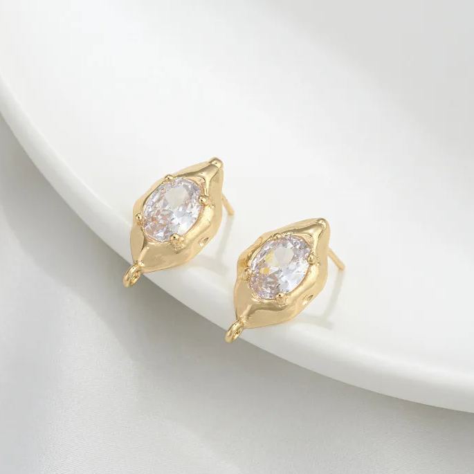 Ornamented Earrings Posts Accessory for Earrings Making