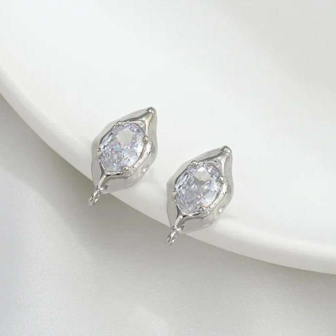 Ornamented Earrings Posts Accessory for Earrings Making