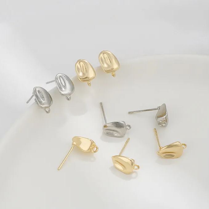 Ornamented Earrings Posts Accessory for Earrings Making