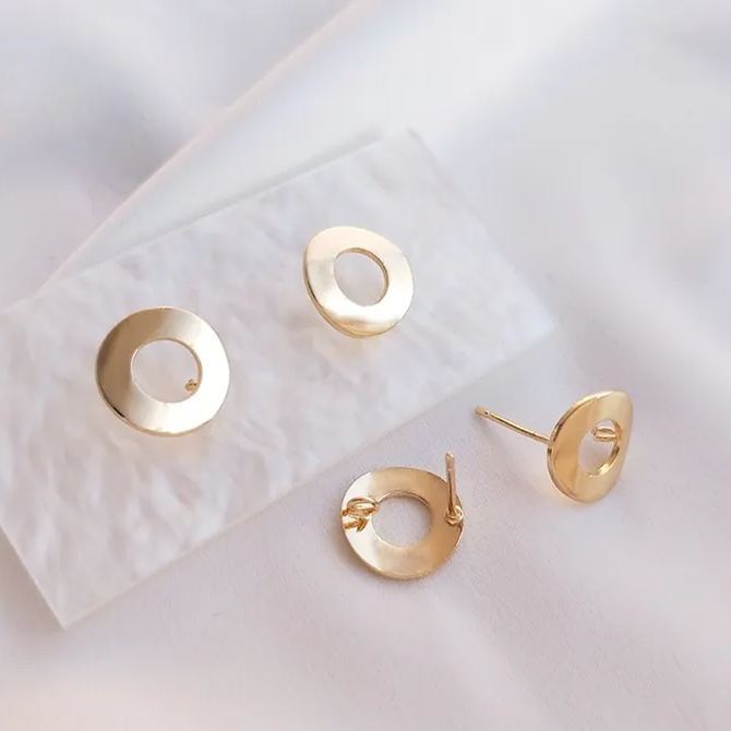 Ornamented Earrings Posts Accessory for Earrings Making