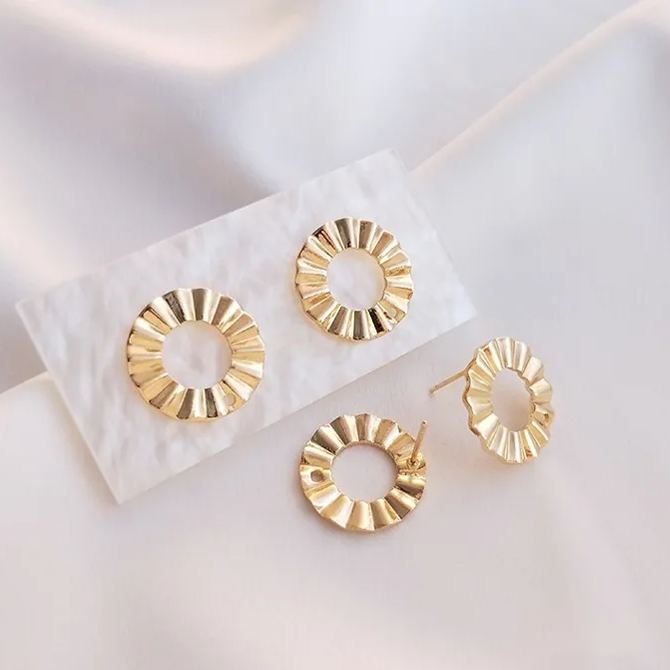 Ornamented Earrings Posts Accessory for Earrings Making