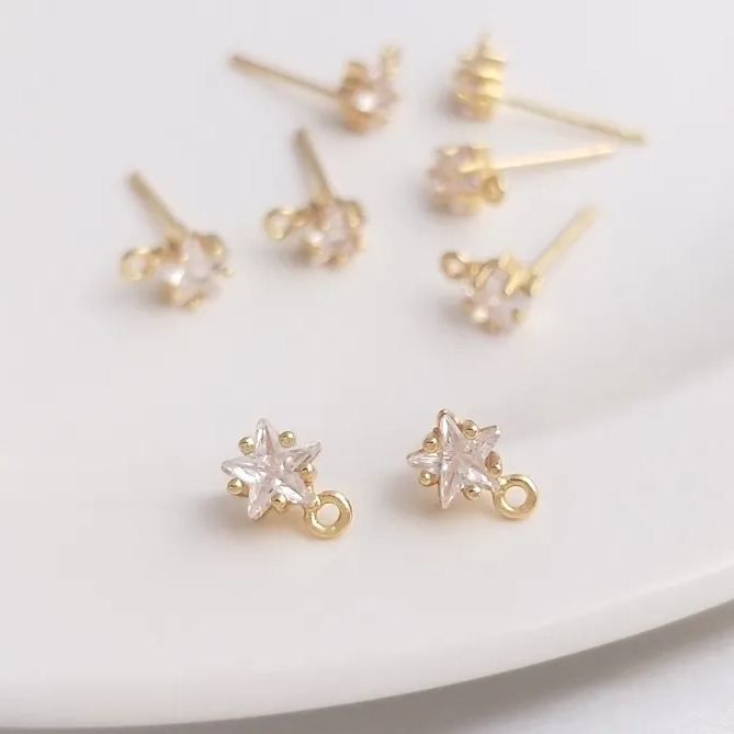 Ornamented Earrings Posts Accessory for Earrings Making