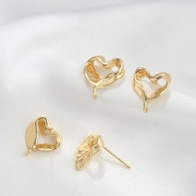 Ornamented Earrings Posts Accessory for Earrings Making