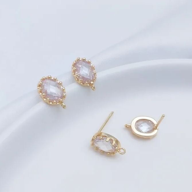 Ornamented Earrings Posts Accessory for Earrings Making