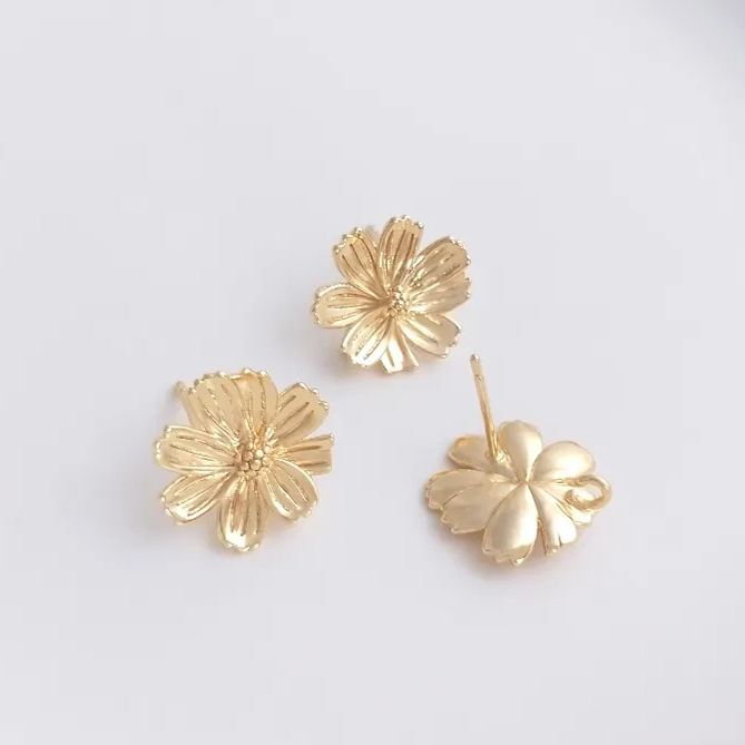Ornamented Earrings Posts Accessory for Earrings Making