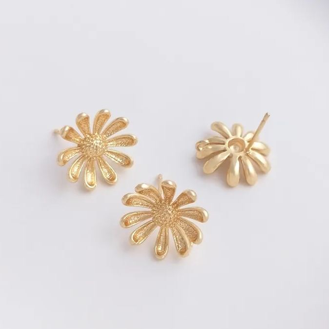 Ornamented Earrings Posts Accessory for Earrings Making