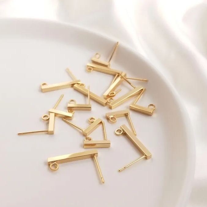 Ornamented Earrings Posts Accessory for Earrings Making