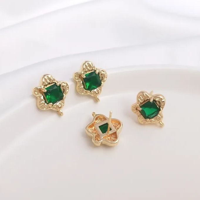 Ornamented Earrings Posts Accessory for Earrings Making