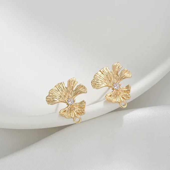 Ornamented Earrings Posts Accessory for Earrings Making