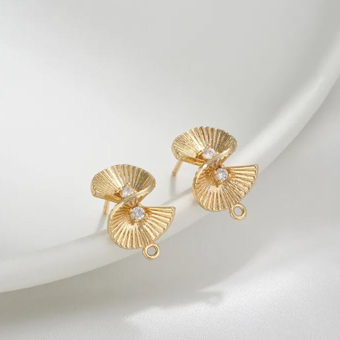 Ornamented Earrings Posts Accessory for Earrings Making