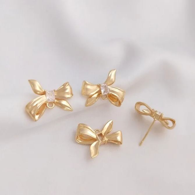 Ornamented Earrings Posts Accessory for Earrings Making