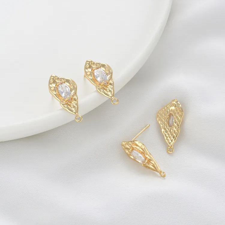Ornamented Earrings Posts Accessory for Earrings Making