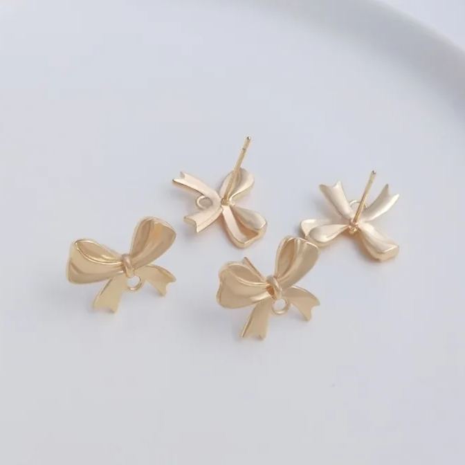 Ornamented Earrings Posts Accessory for Earrings Making
