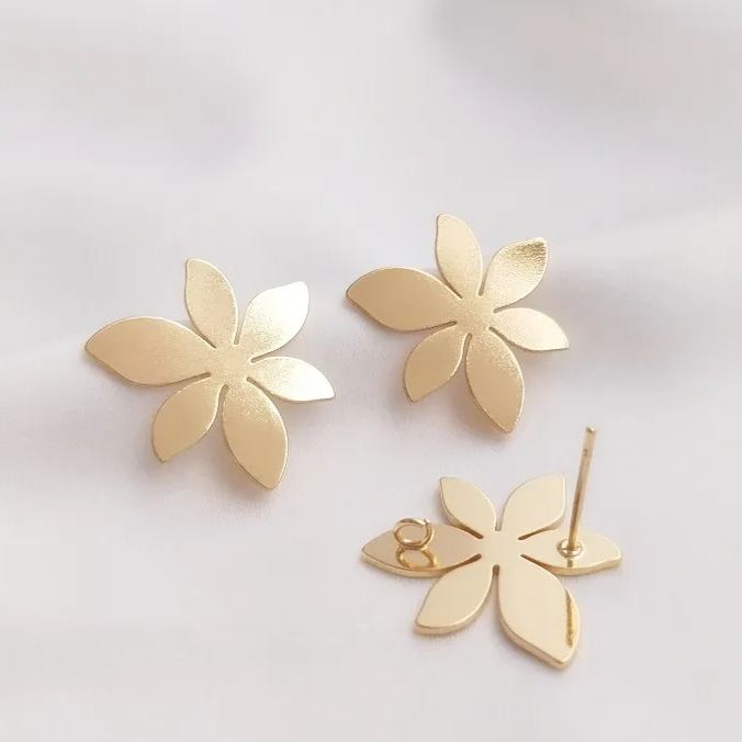 Ornamented Earrings Posts Accessory for Earrings Making