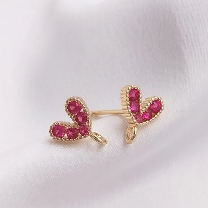 Ornamented Earrings Posts Accessory for Earrings Making