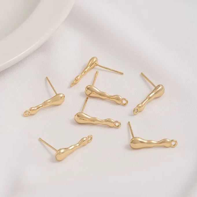 Ornamented Earrings Posts Accessory for Earrings Making