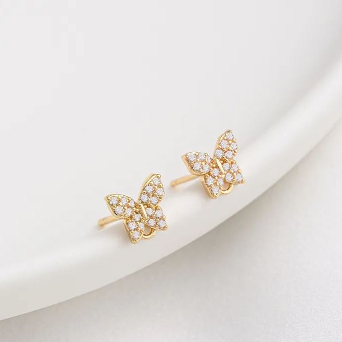 Ornamented Earrings Posts Accessory for Earrings Making