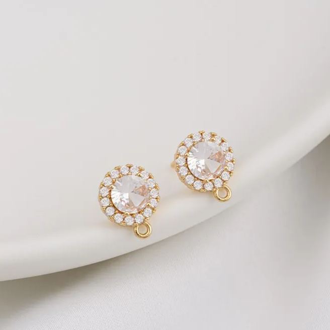 Ornamented Earrings Posts Accessory for Earrings Making