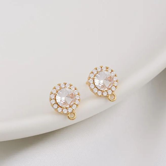 Ornamented Earrings Posts Accessory for Earrings Making