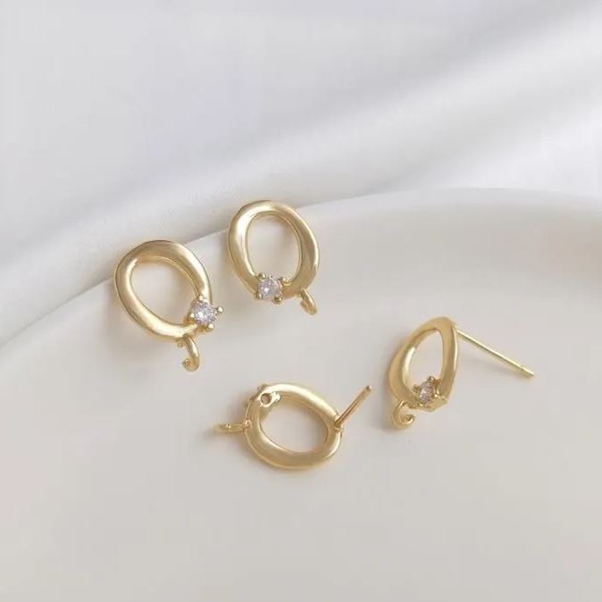 Ornamented Earrings Posts Accessory for Earrings Making