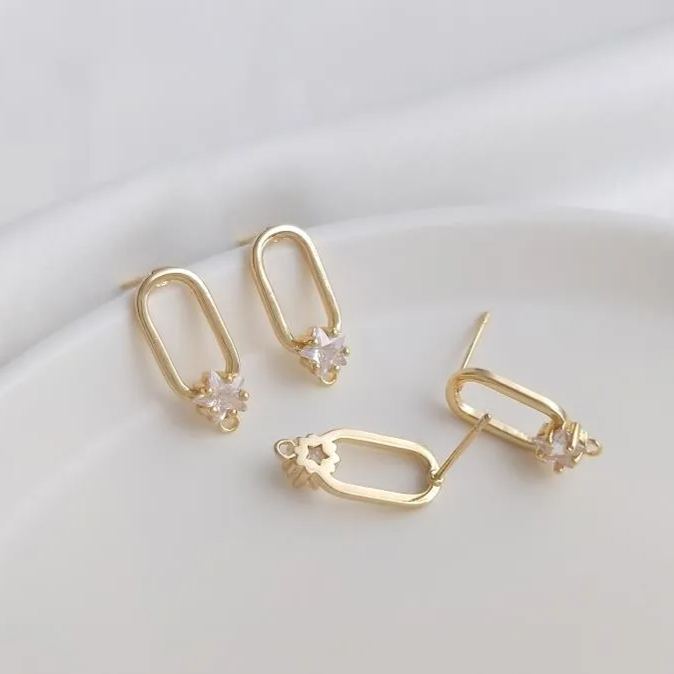 Ornamented Earrings Posts Accessory for Earrings Making