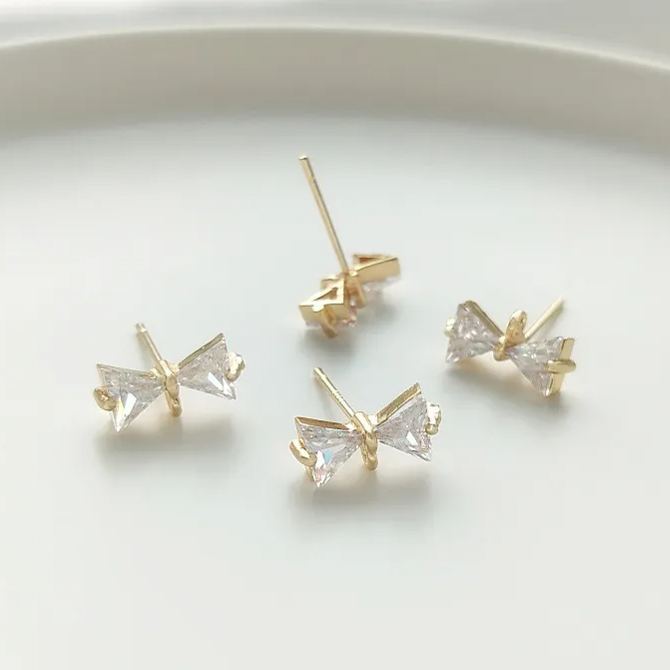 Ornamented Earrings Posts Accessory for Earrings Making